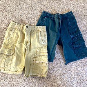 Men’s size  32 American Eagle cargo shorts, navy and khaki